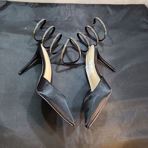 BRAND NEW WILD DIVA LOUNGS COIL WRAP ANKLE STRAP RHINESTONE EMBELLISHMEN… - Picture 11 of 14